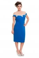 Короткое Вечернее Платье Ярко-синий O3616