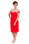 Вечернее Платье Свободного Кроя красный O3616