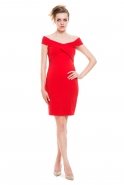 Короткое Вечернее Платье красный C2149