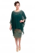 Вечернее Платье Большого Размера Изумрудно-зеленый AL7640FS