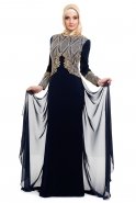 Вечерняя Одежда Хиджаб Темно-синий AL8262