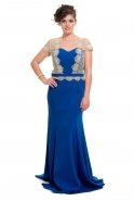 Вечернее Платье Свободного Кроя Ярко-синий O3899