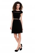 Короткое Вечернее Платье Черный T2041
