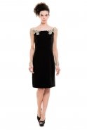 Короткое Вечернее Платье Черный O7715