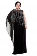 Вечернее Платье Свободного Кроя Черный O3804