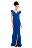 Длинное Вечернее Платье Ярко-синий O3842