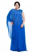 Вечернее Платье Свободного Кроя Ярко-синий O3804