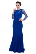 Длинное Вечернее Платье Ярко-синий C3202