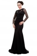 Длинное Вечернее Платье Черный C3202