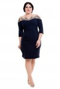 Вечернее Платье Большого Размера Темно-синий S3960