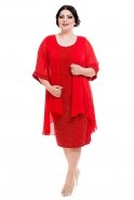 Вечернее Платье Большого Размера красный C5204