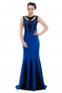 Длинное Выпускное Платье Ярко-синий C3082