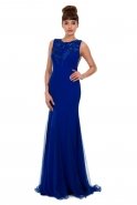 Длинное Вечернее Платье Ярко-синий F1583