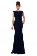 Длинное Вечернее Платье Темно-синий F1557