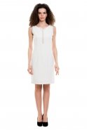 Короткое Вечернее Платье Белый T1853