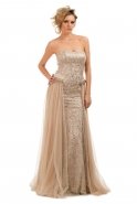 Длинное Вечернее Платье Золотой F1383