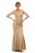 Длинное Вечернее Платье Золотой M1408