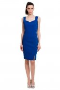 Короткое Вечернее Платье Ярко-синий O3643