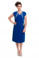 Вечернее Платье Большого Размера Ярко-синий O7139