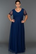 Длинное Свободное Вечернее Платье Ярко-синий AR36838