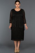 Короткое Свободное Вечернее Платье Черный BC8730