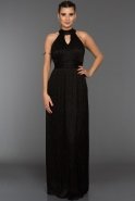 Длинное Вечернее Платье Черный ABU159