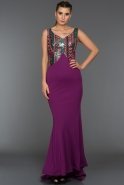 Длинное Вечернее Платье Светлая Фуксия-Пурпурный C7171
