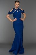 Длинное Вечернее Платье Ярко-синий C7200