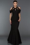Длинное Вечернее Платье Черный C7200