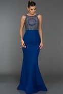 Длинное Вечернее Платье Ярко-синий ABU330