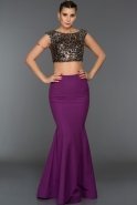 Длинное Вечернее Платье Пурпурный ABU261