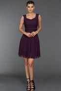 Короткое Вечернее Платье Фиолетовый ABK003