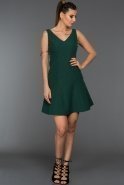Короткое Вечернее Платье Изумрудно-зеленый C8062