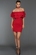 Короткое Вечернее Платье красный ABK130
