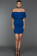 Короткое Вечернее Платье Ярко-синий ABK130