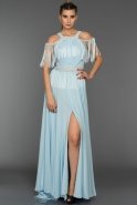 Длинное Вечернее Платье Светло-синий ABU339