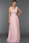 Длинное Вечернее Платье розовый F4258