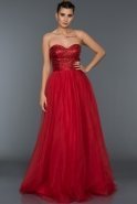 Короткое Вечернее Платье Сердечко красный ABU574