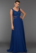 Длинное Вечернее Платье Ярко-синий F7218