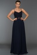 Длинное Вечернее Платье Темно-синий F7236