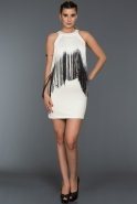 Короткое Вечернее Платье Белый DS251