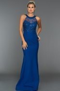 Длинное Вечернее Платье Ярко-синий ABU126