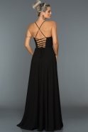 Длинное Вечернее Платье Черный ABU070