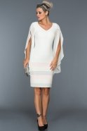 Короткое Вечернее Платье Белый DS374