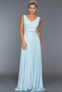Длинное Вечернее Платье Светло-синий ABU004