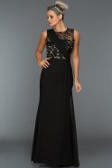 Длинное Вечернее Платье Черный AR36975