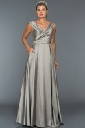Длинное Вечернее Платье Серый ABU003