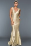 Длинное Вечернее Платье Золотой ABU270