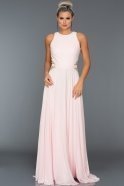 Длинное Вечернее Платье розовый F7225