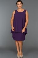 Короткое Свободное Вечернее Платье Пурпурный ABK016